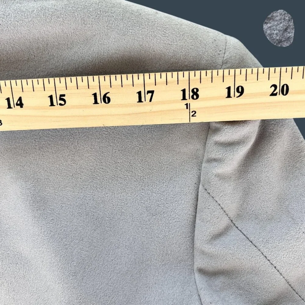 VTG Regency Park Mens 45 Blazer Gray Suede Jacket Sports Coat Patch Pockets 90s